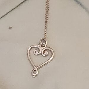 Tiffany & Co. Silver Swirl Heart Necklace